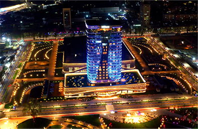 hotel facade lighting design enhancing architectural identity and visibility