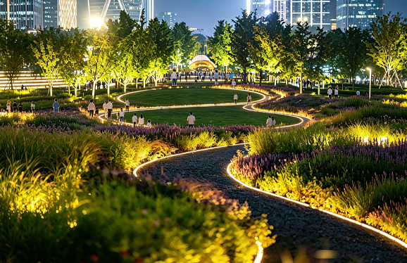 public park landscape lighting project