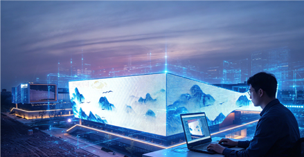 advanced control systems for media facades with real-time playback and multi-building synchronization