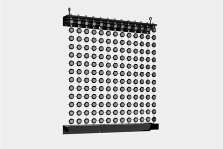 LED pixel mesh screen for media facade projects with modular design and high transparency